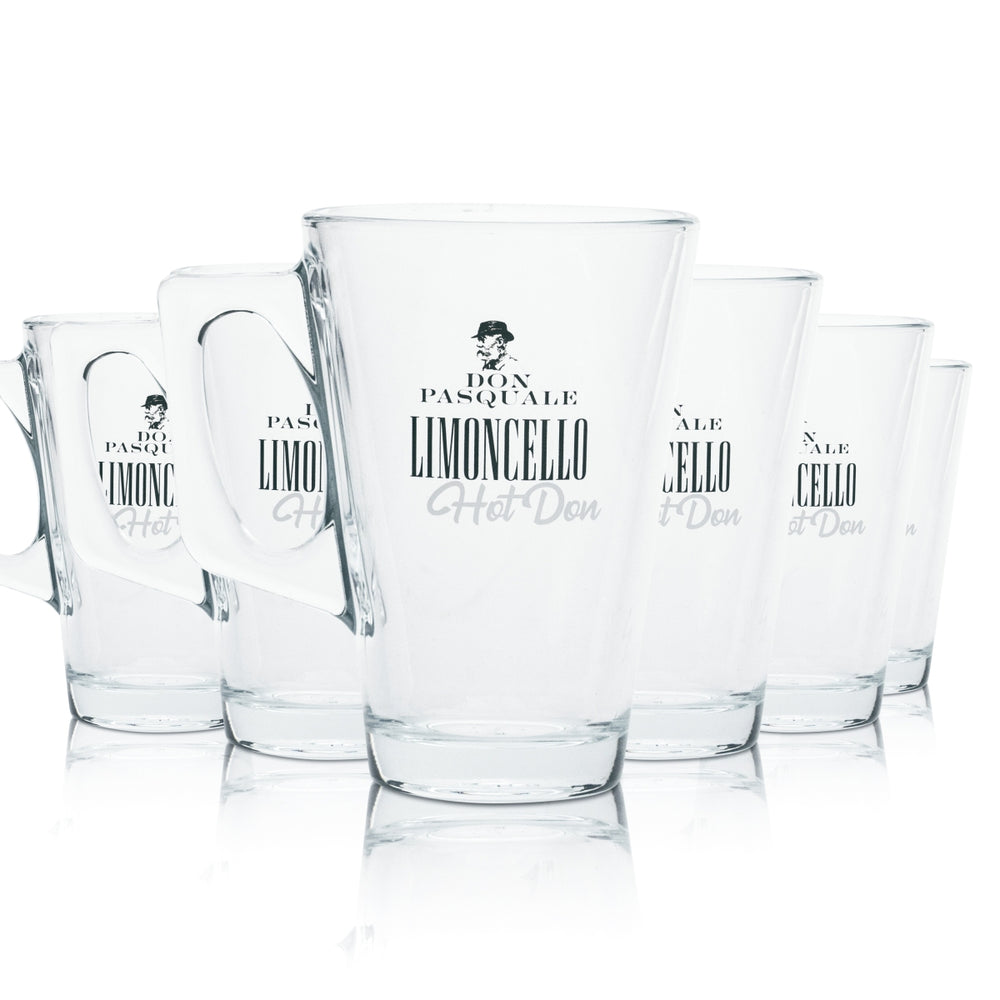 6 bicchieri con manico Don Pasquale 0,35 l Limoncello Tazza Brocca Bicchieri Gastro Bar Italia