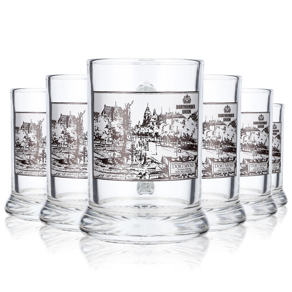 6 bicchieri da birra Dortmunder Union Bier Glas 0,31 l Bicchieri da birra Krug Seidel