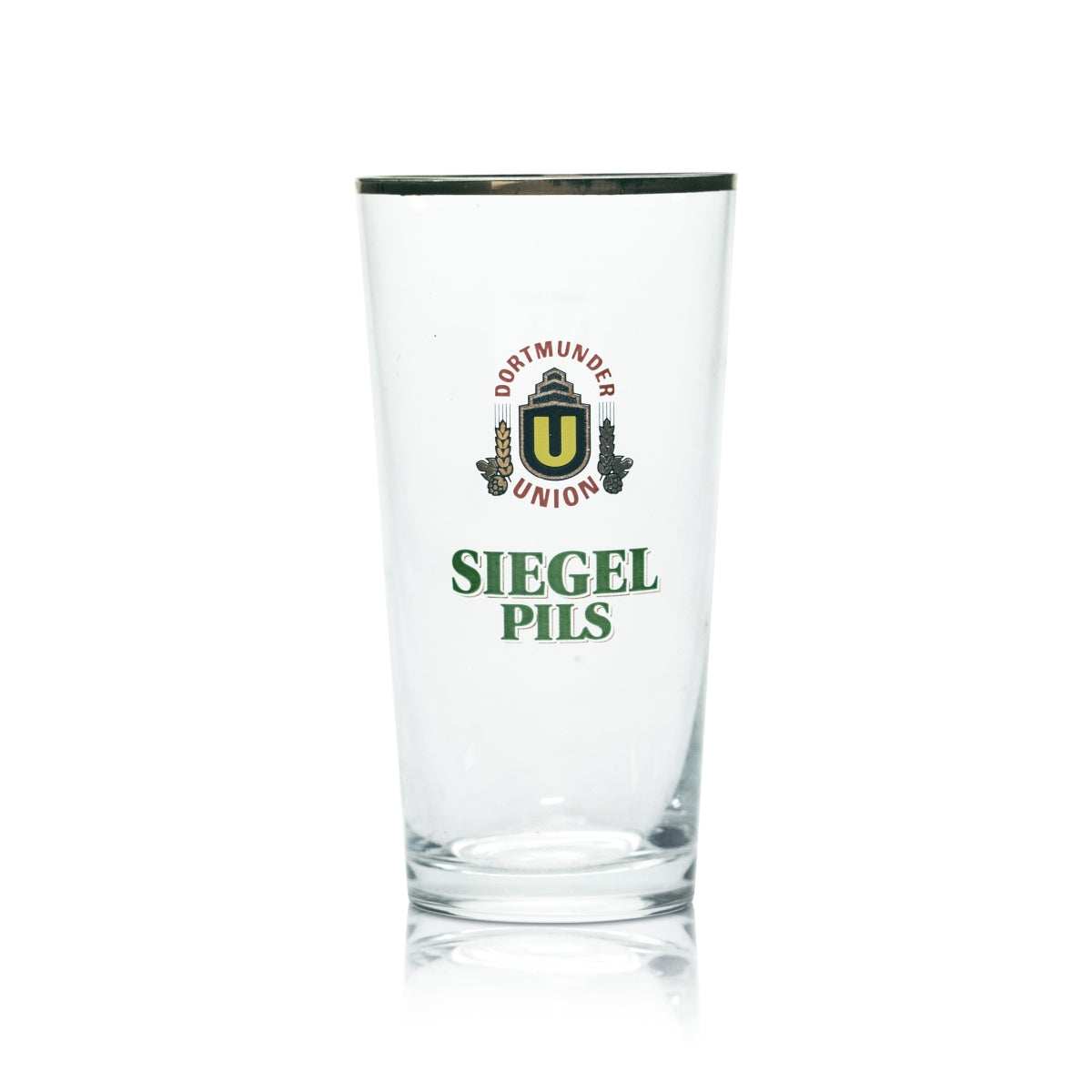 6 bicchieri da birra Dortmunder Union in vetro da 0,2 l con sigillo e bordo dorato – Vista 2