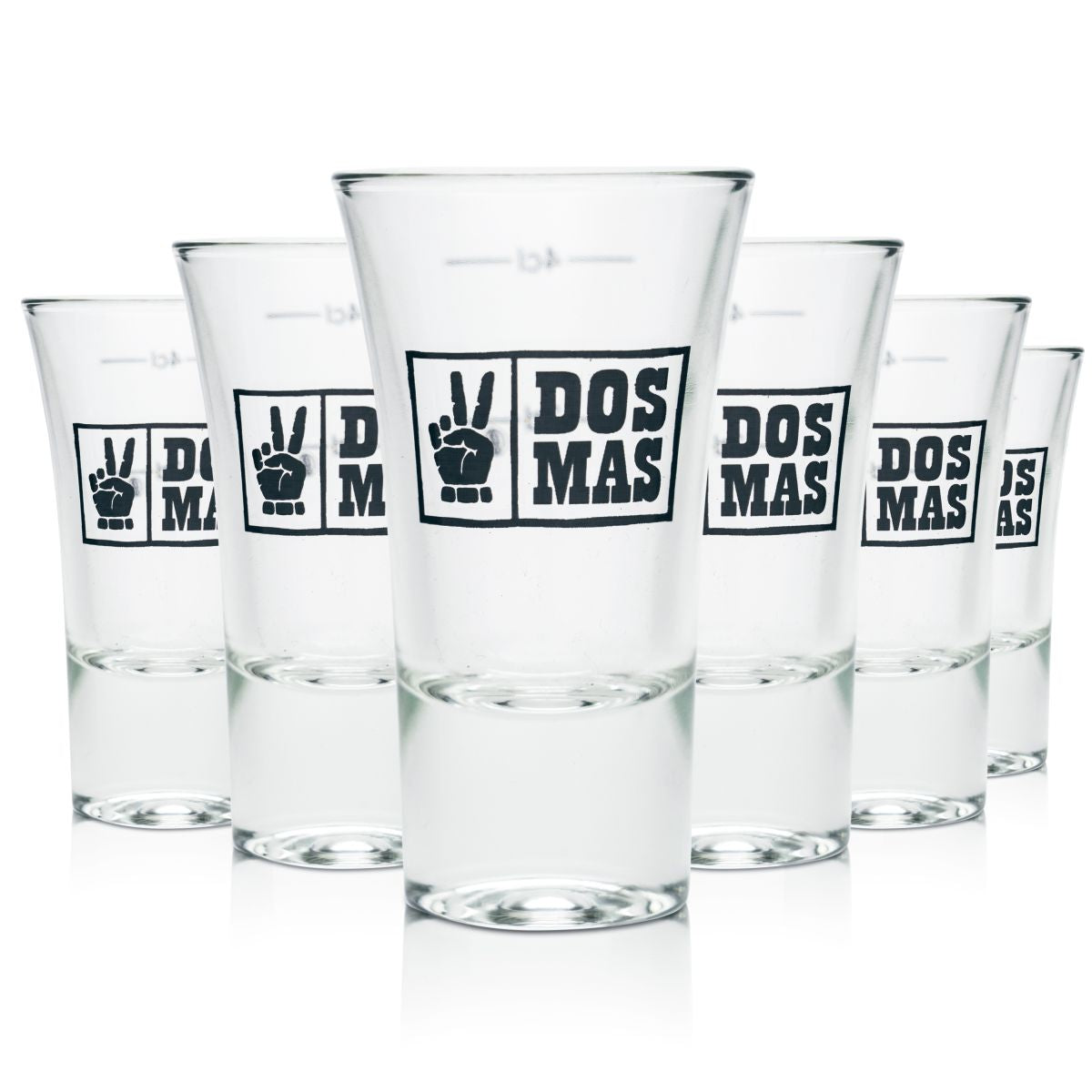 6 bicchieri Dos Mas 4 cl bicchieri da shot bicchieri da liquore bicchieri corti bicchieri da grappa calibrati
