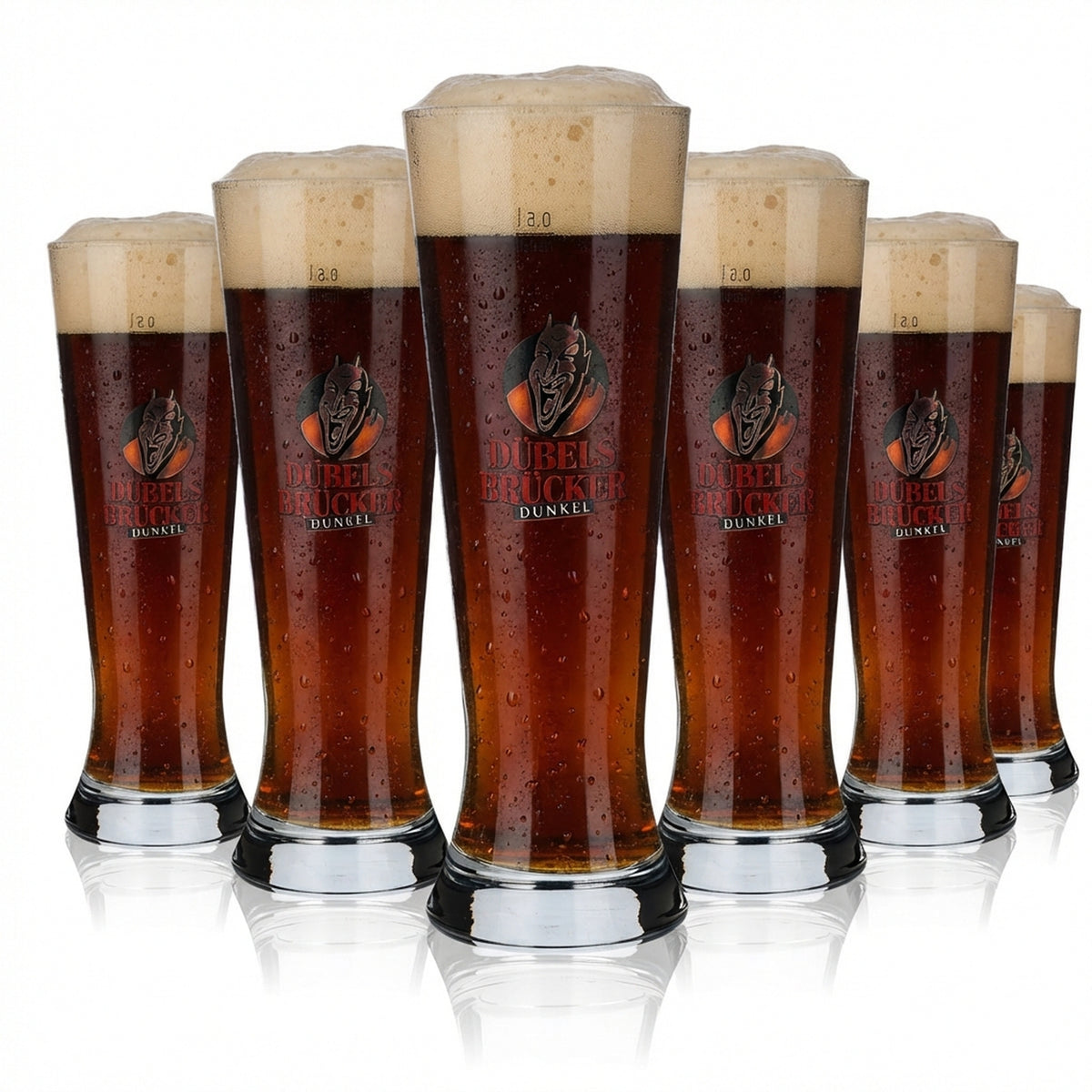 6 bicchieri Dübelsbrücker Dunkel da 0,5 l Bicchieri da birra Bicchieri da birra Merkur Tulpe