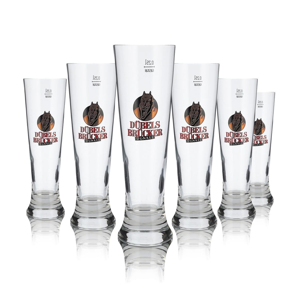 6 bicchieri Dübelsbrücker da 0,25 l Bicchieri a calice Tulipano Set di bicchieri da birra scura Birrificio