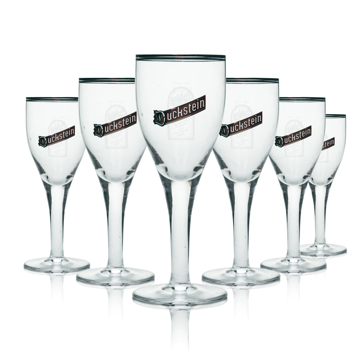 6 bicchieri Duckstein 0,2 l birra tulipano calice con bordo argentato Alt Weizen Pils