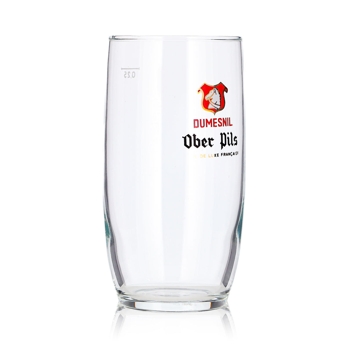 6 bicchieri da birra Dumesnil da 0,25 l, modello "Ober Pils" con logo rosso – Vista 4
