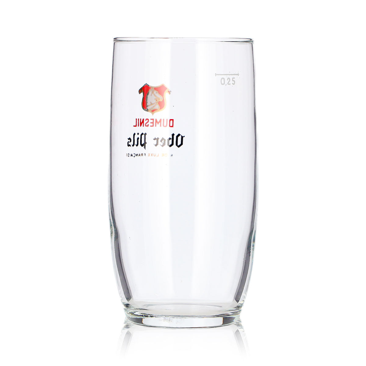 6 bicchieri da birra Dumesnil da 0,25 l, modello "Ober Pils" con logo rosso – Vista 5