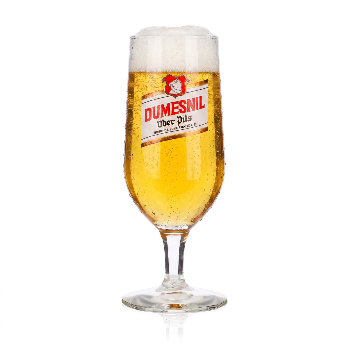 6 bicchieri da birra Dumesnil a forma di coppa da 0,25 l, Ober Pils, bianco/oro con logo (set da 6) – Vista 2