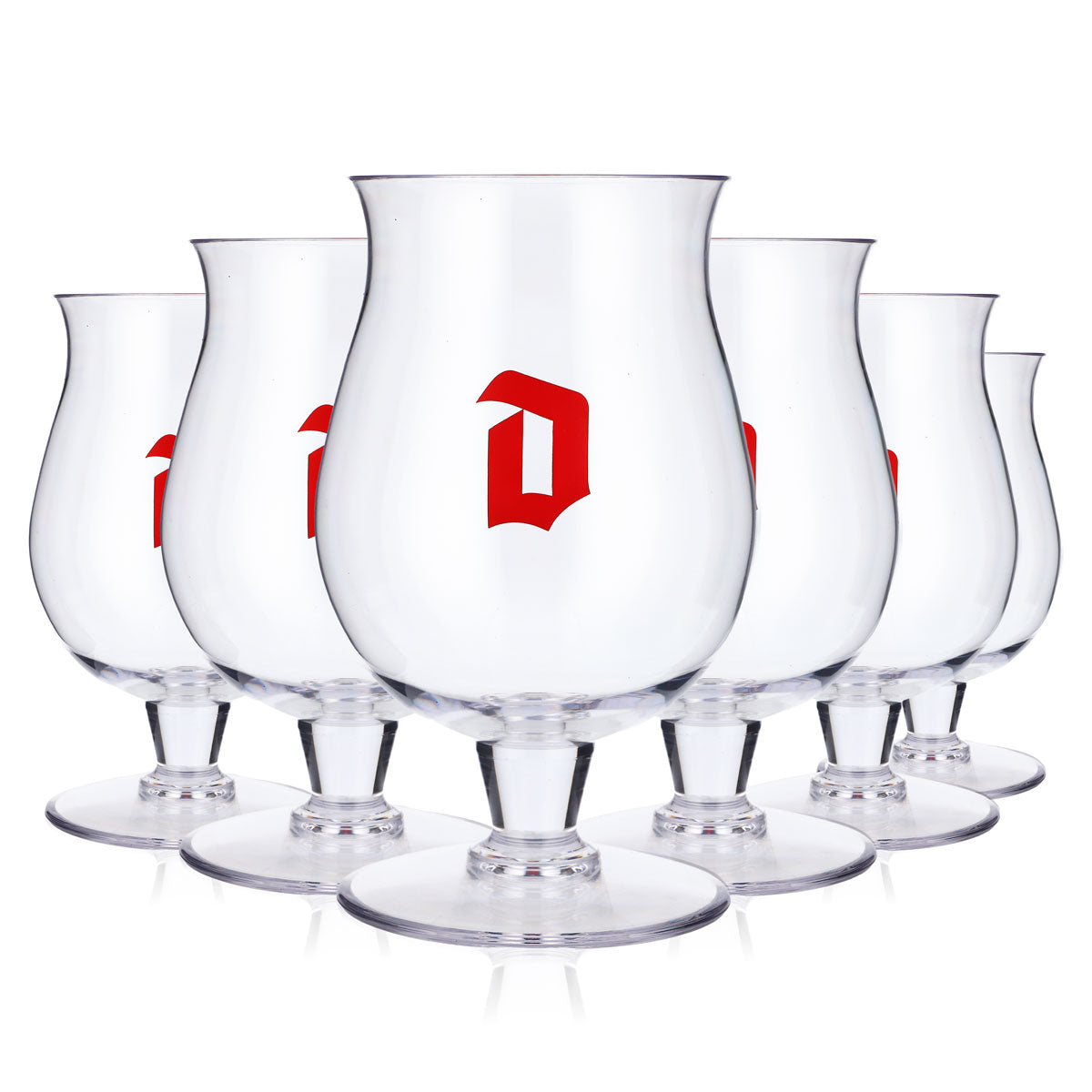 6 bicchieri da birra Duvel 0,33 l Bicchieri da birra Bicchieri a calice Bicchieri in acrilico