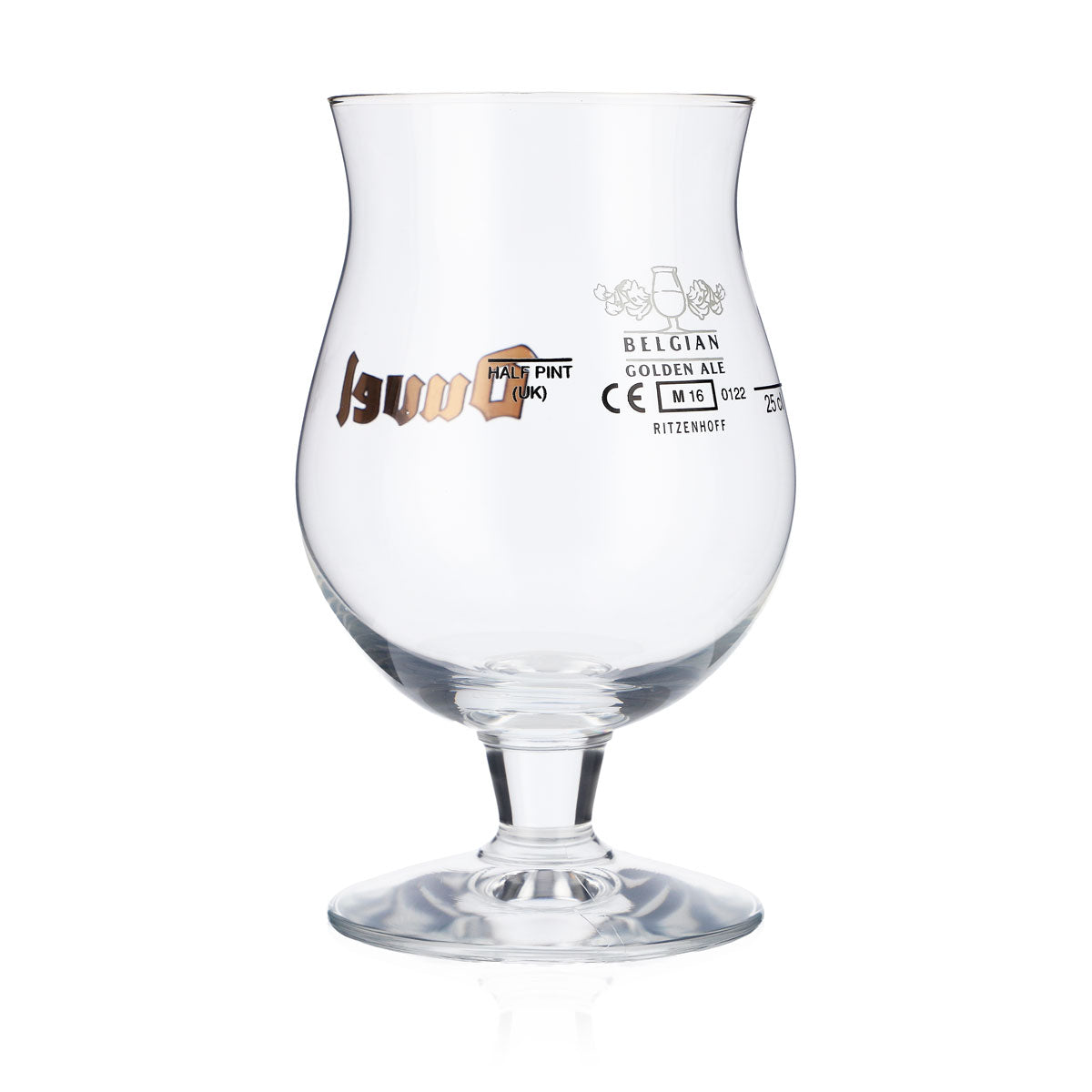 6 bicchieri da birra Duvel Bicchieri da birra bombati  0,25 l Logo dorato – Vista 4