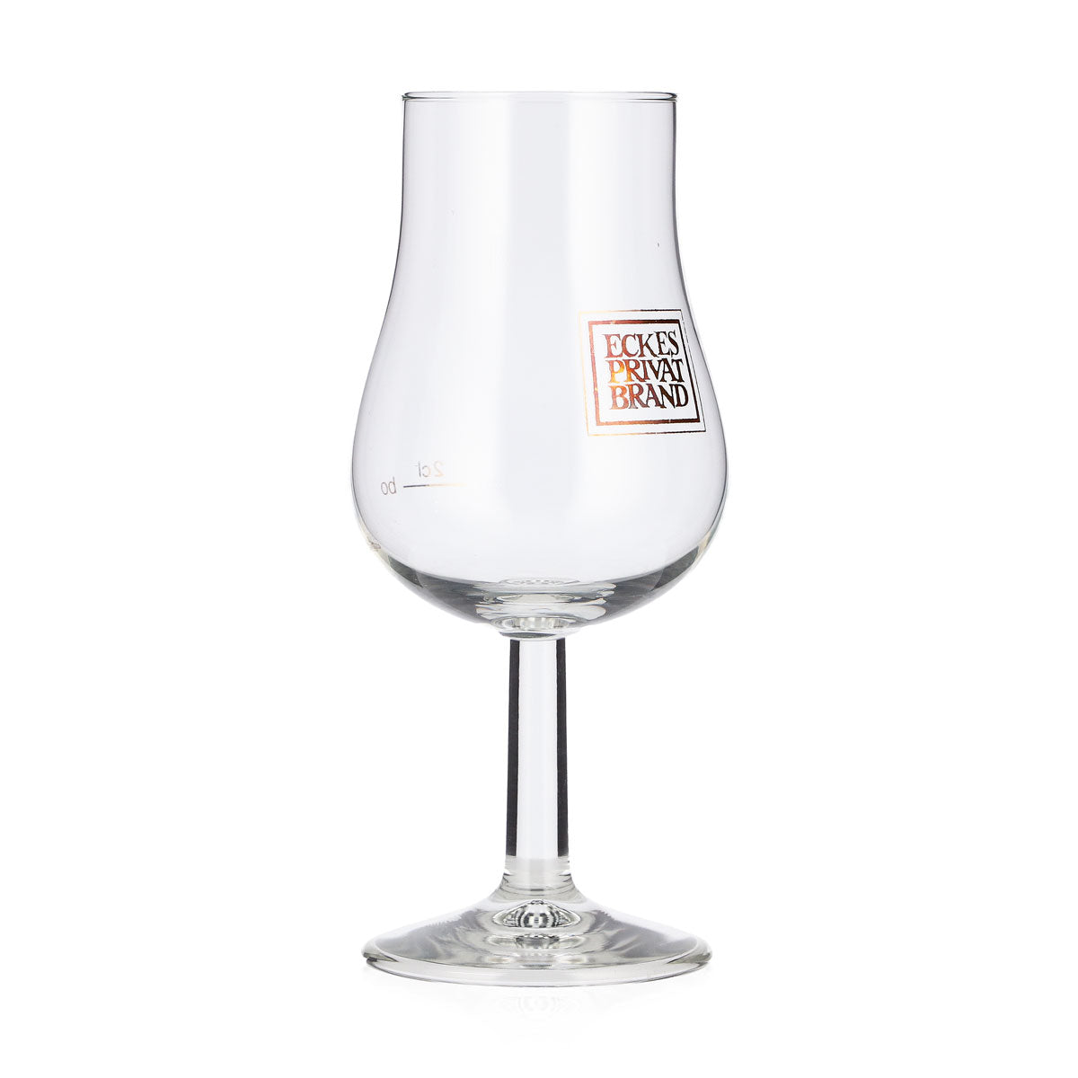 6 bicchieri da brandy Eckes da 2 cl, forma a tulipano, con logo marrone, distillato privato Böckling – Vista 3