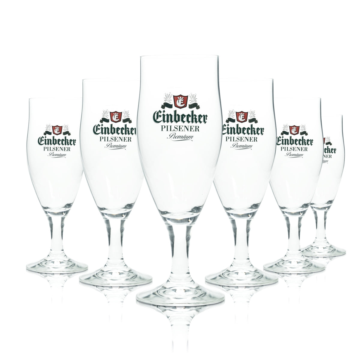 6 bicchieri da birra Einbecker 0,2 l, forma a tulipano, calice Ikaria, bicchieri da birra, birrificio, bar