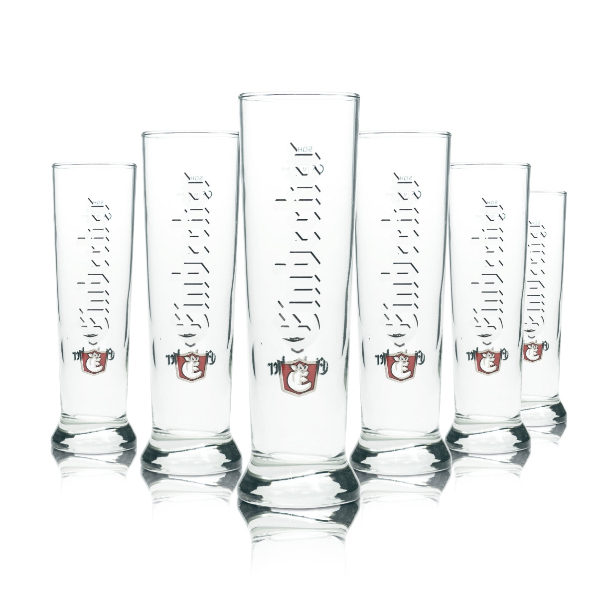 6 bicchieri da birra Einbecker 0,3 l, coppa con scena di Vancouver, bicchieri da birrificio, coppa gastronomica