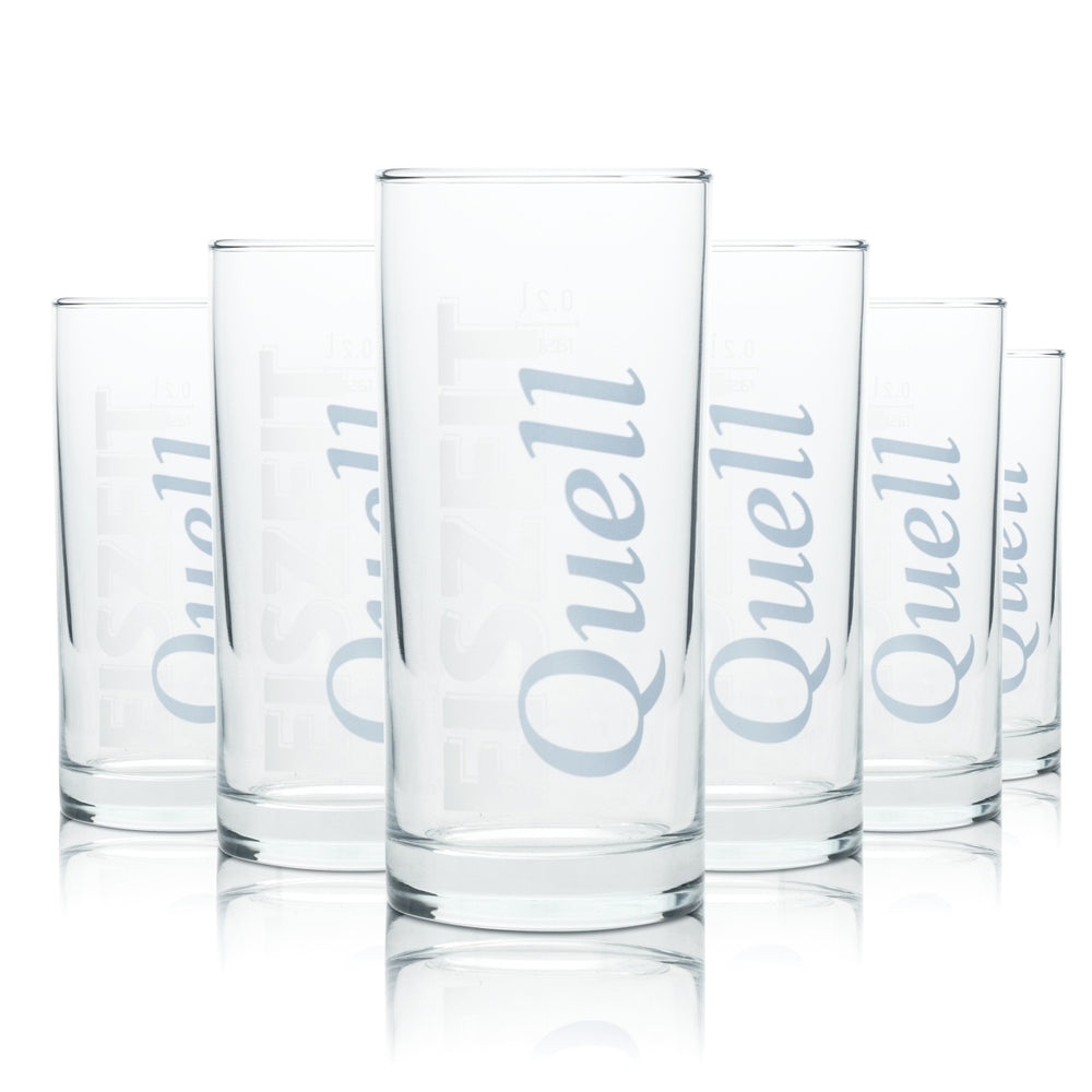 6 bicchieri Rastal Gastro in vetro da 0,2 l EiszeitQuell Wasser per succhi, cocktail e long drink