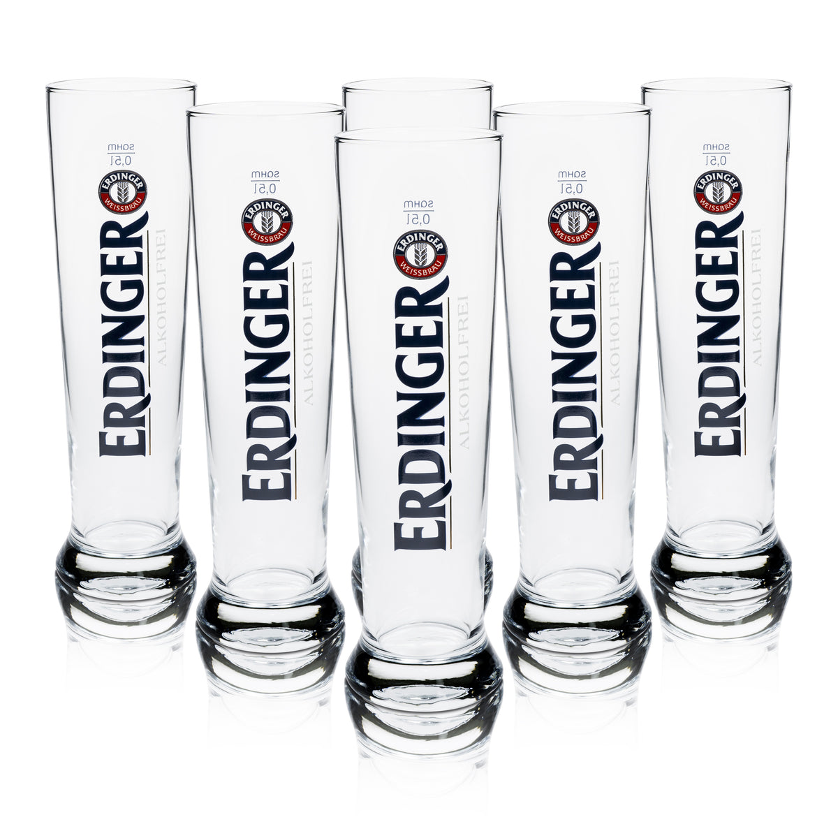 6 bicchieri da birra Erdinger 0,5 l, birra di frumento analcolica, lievito, birra bianca, bicchieri a tulipano, birra – Vista 5