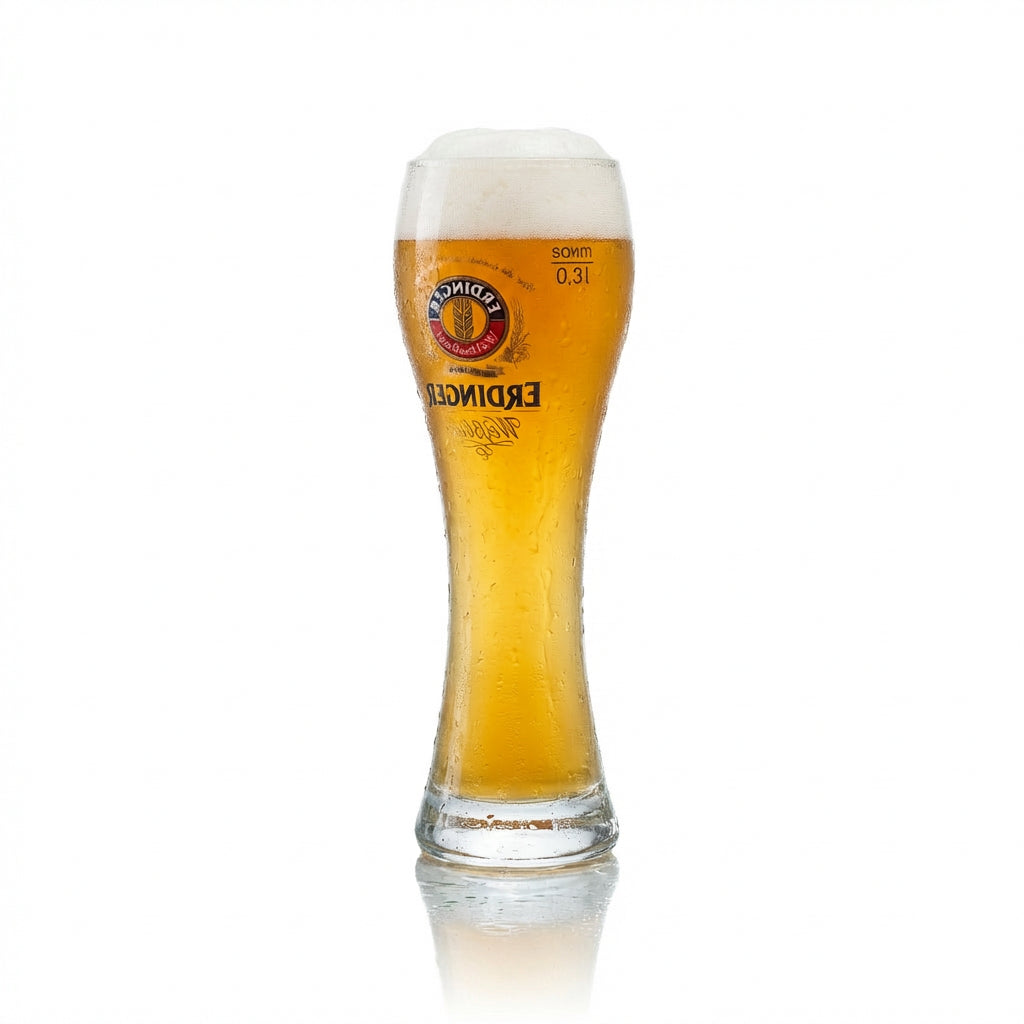 6 bicchieri Erdinger da 0,3 l per birra bianca Hefe Weizen, calibrati per uso gastronomico, Bräu Brauerei – Vista 3