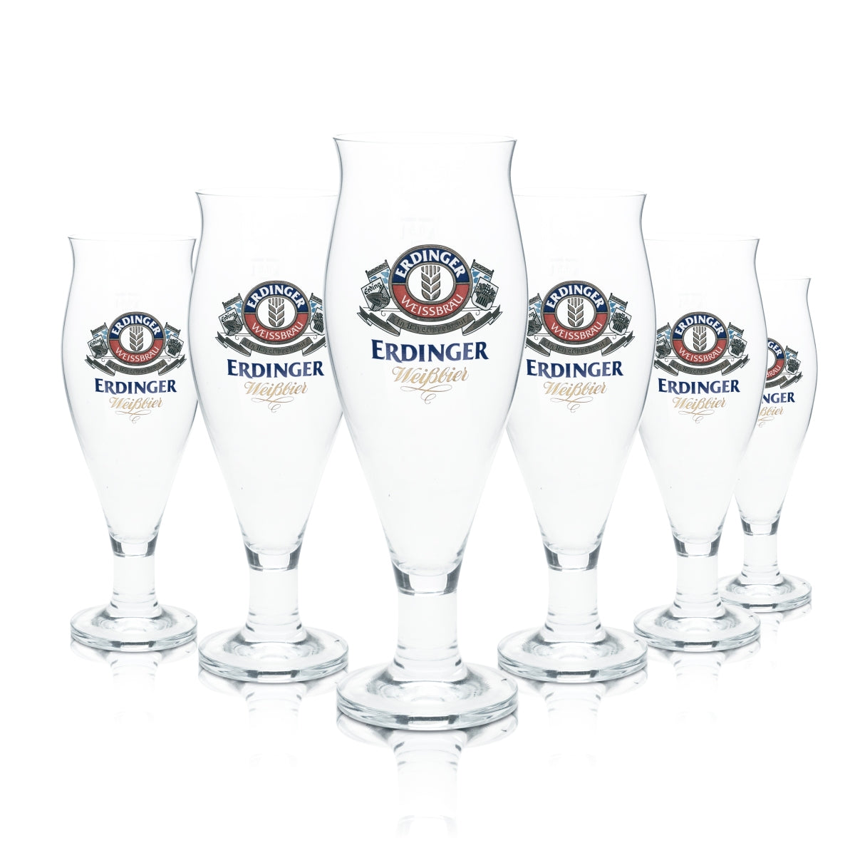 6 bicchieri Erdinger da 0,5 l, forma a tulipano, calice, Baviera, festa popolare, bar