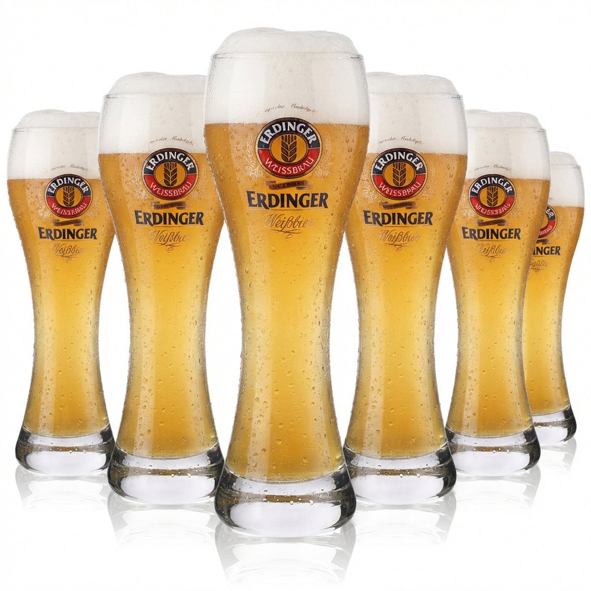 6 bicchieri da birra Erdinger Weissbier Bicchieri da birra bianca Bicchiere da birra 0,4 l Sahm