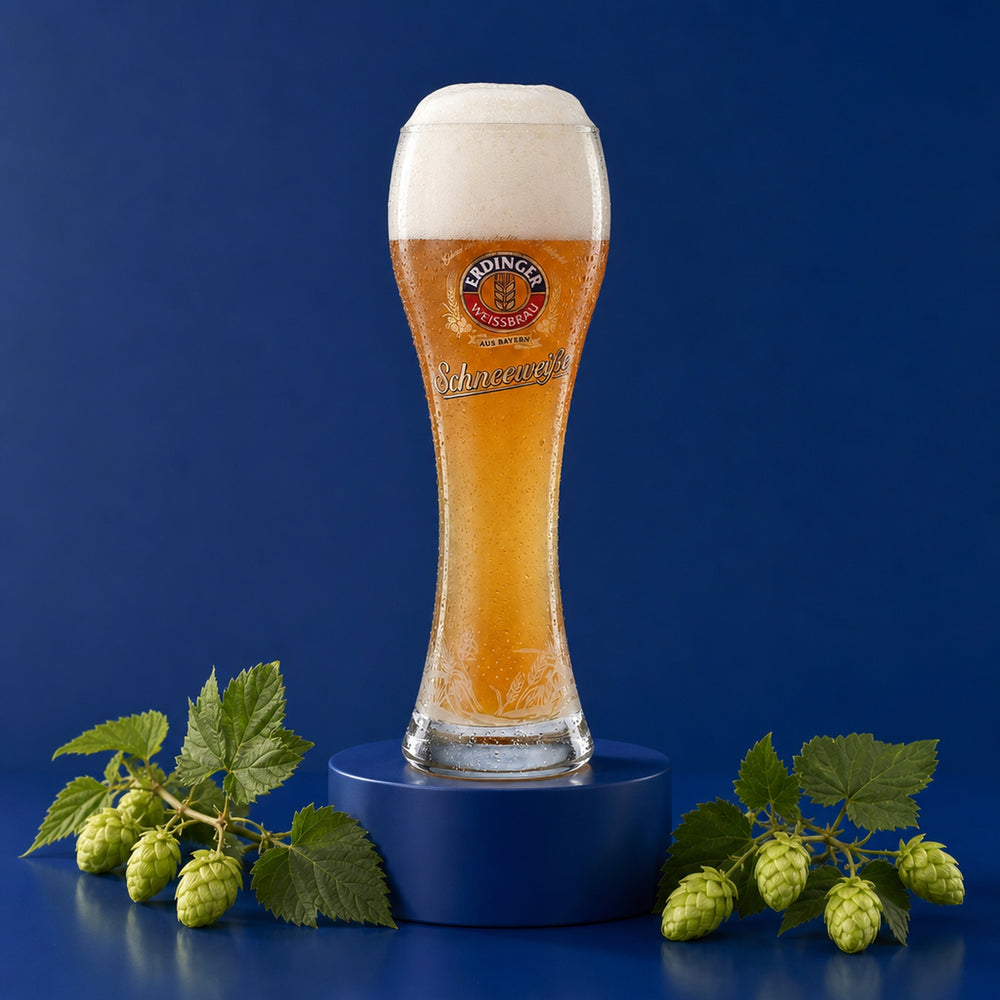 6 bicchieri da birra Erdinger Weissbräu da 0,5 l Bicchieri da birra Bicchiere da birra bianca "Schneeweiße"
