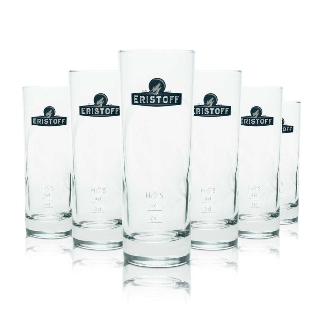 6 bicchieri da cocktail Eristoff Vodka 0,3 l Bicchieri da cocktail long drink di alta qualità Ember Haze