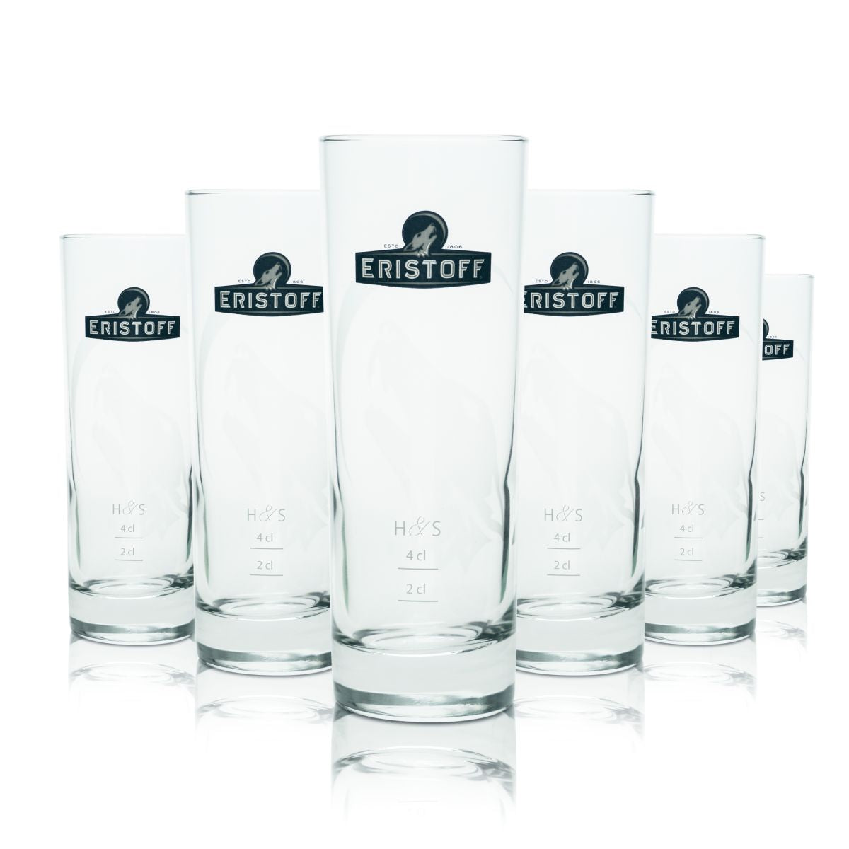 6 bicchieri da cocktail Eristoff Vodka 0,3 l Bicchieri da cocktail long drink di alta qualità Ember Haze