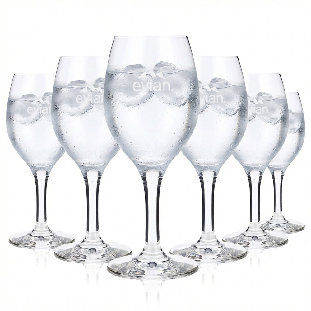 6 bicchieri Evian da 0,23 l Bicchieri da acqua Calice