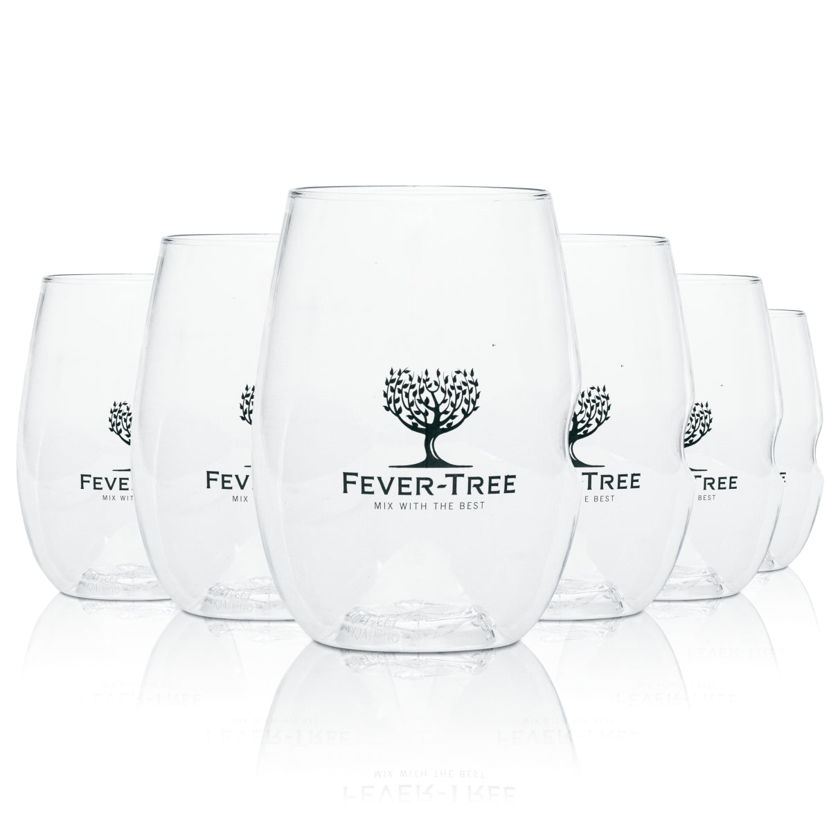 6x Fever Tree bicchieri riutilizzabili in plastica rigida Gin 0,3 l tumbler bicchieri da long drink in vetro