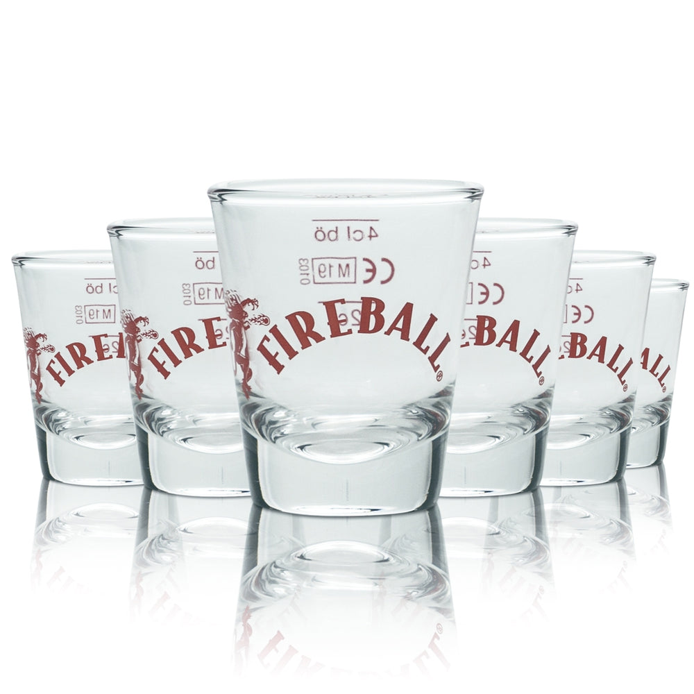 6 bicchieri da whisky Fireball 2 cl 4 cl bicchieri da shot bicchieri da liquore Stamper bicchierini da liquore alla cannella