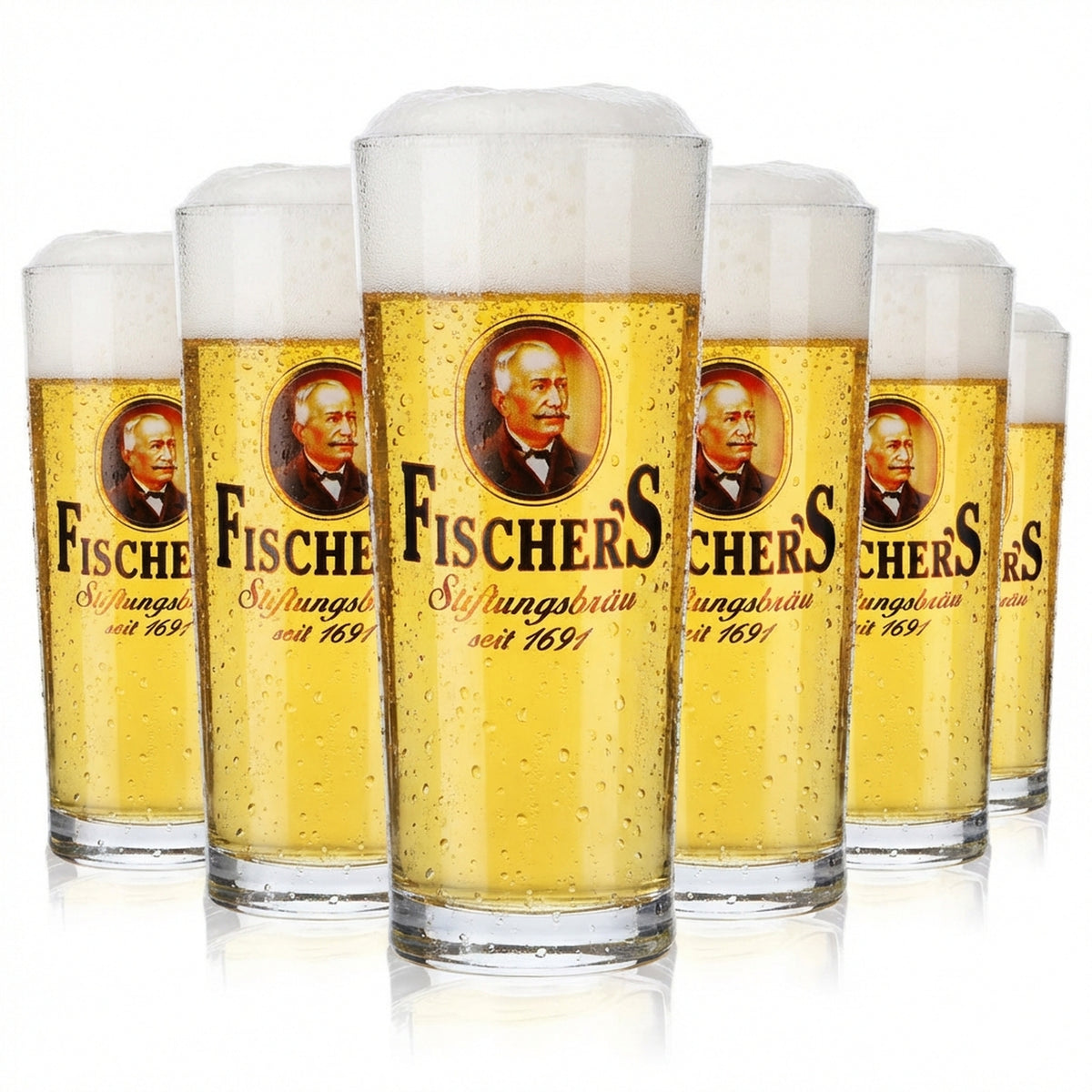6 bicchieri da birra Fischer Bicchieri da birra Willi 0,25 l Bicchieri Willi Sahm