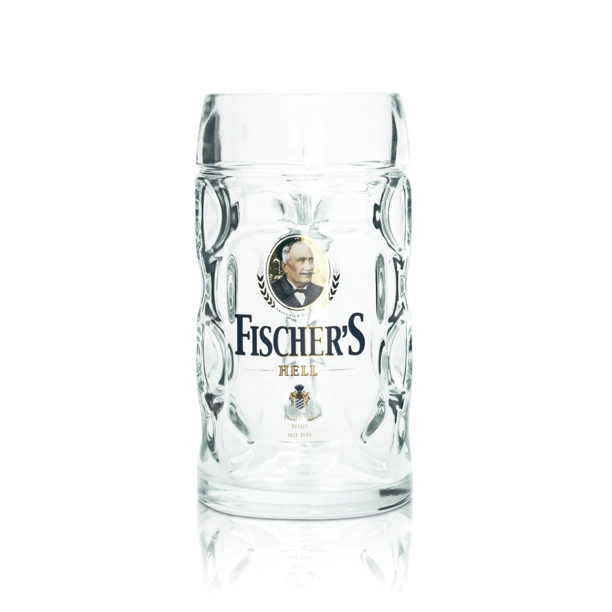 6 bicchieri da birra Fischer 0,5 l boccale Humpen Seidel birra chiara calibrato Pils – Vista 2