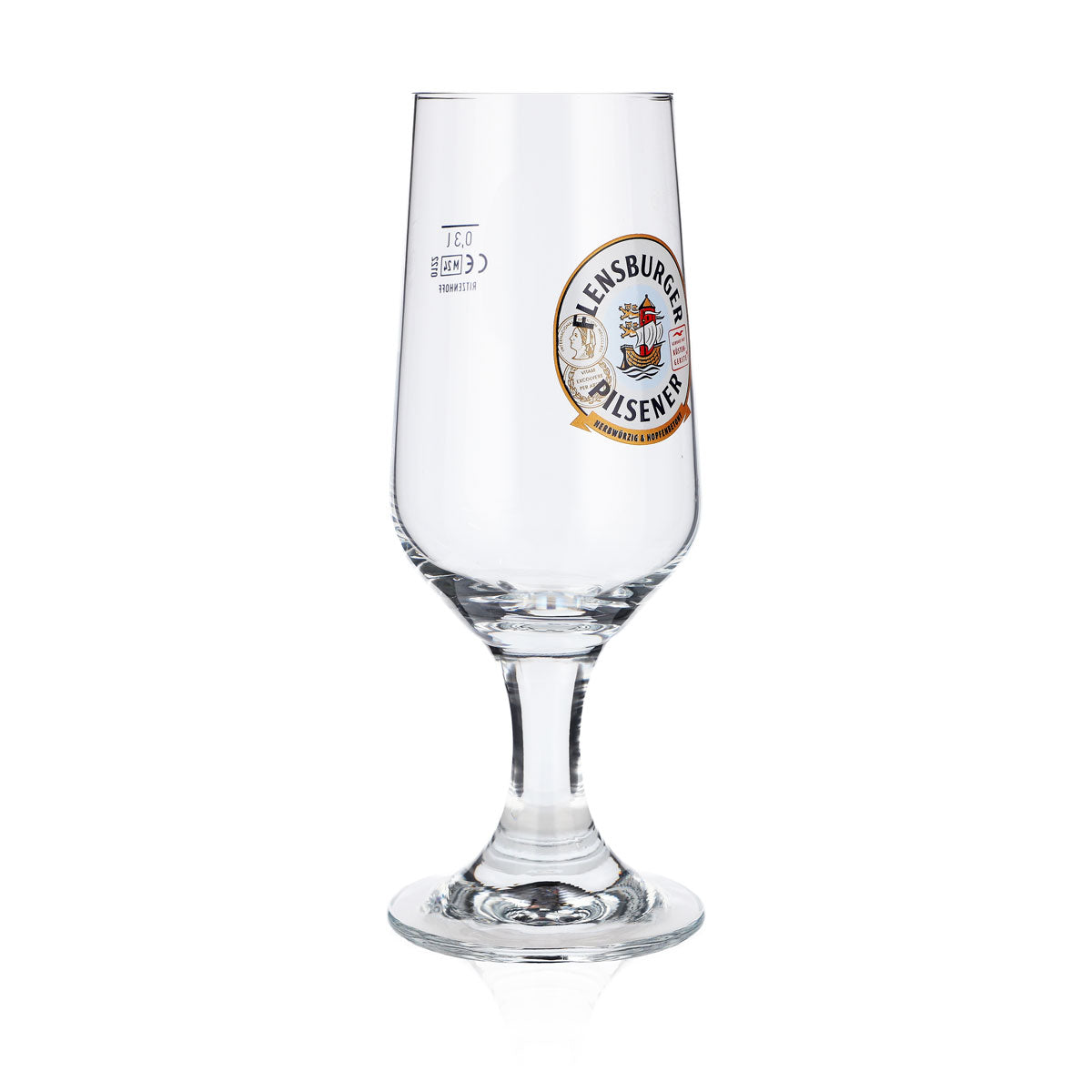 6 bicchieri da birra Flensburg da 0,3 l Bicchieri da birra Bicchiere a calice "Herbwürzig Hopfenbetont" – Vista 3