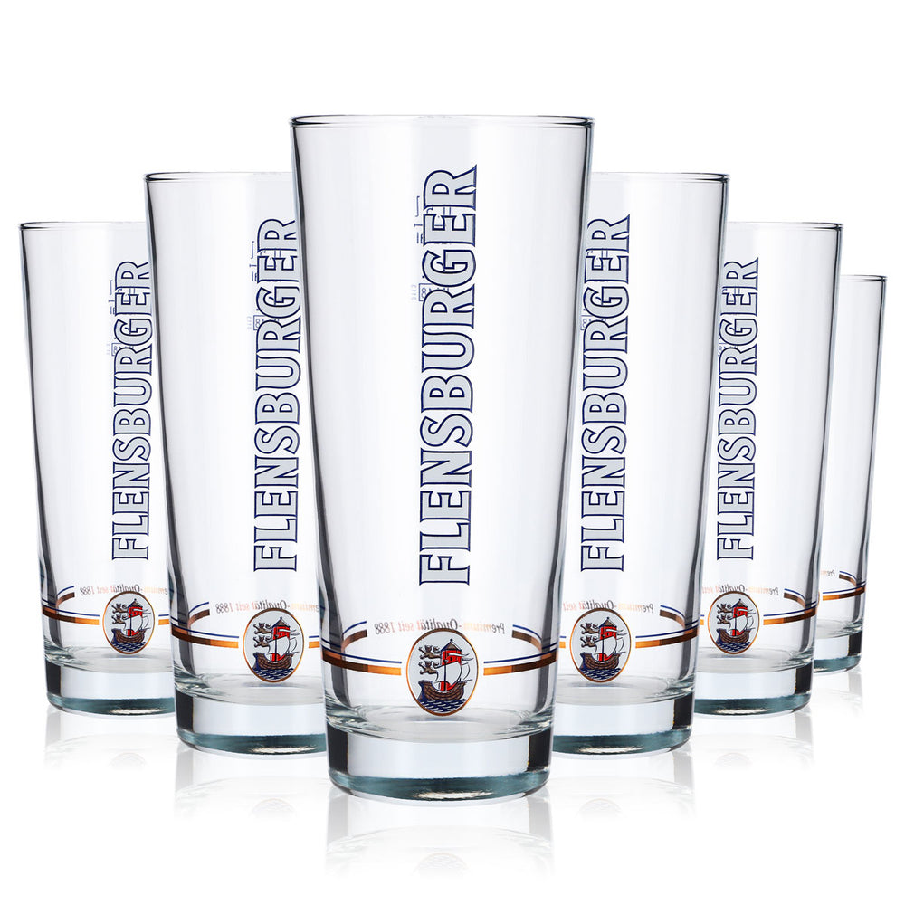 6 bicchieri da birra Flensburger da 0,5 l, modello Tumbler Frankonia Rastal