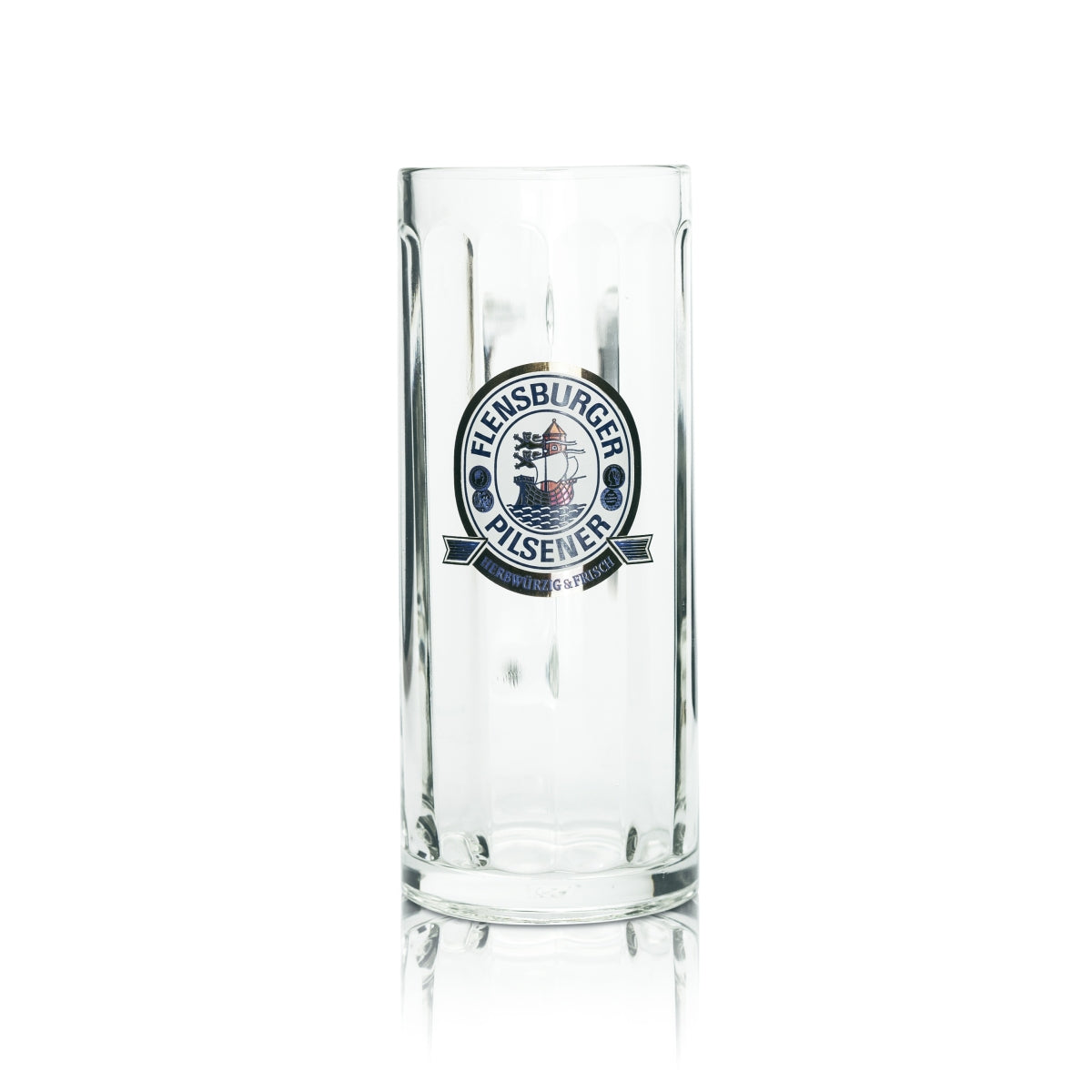 6 bicchieri da birra Flensburger da 0,5 l, boccale Humpen Seidel, forma sagomata, calibrati per uso gastronomico – Vista 2