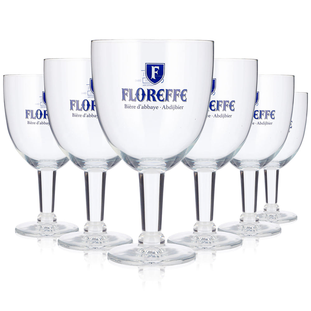 6 bicchieri da birra Floreffe da 0,5 l, a calice, con logo blu Ritzenhoff (set da 6)