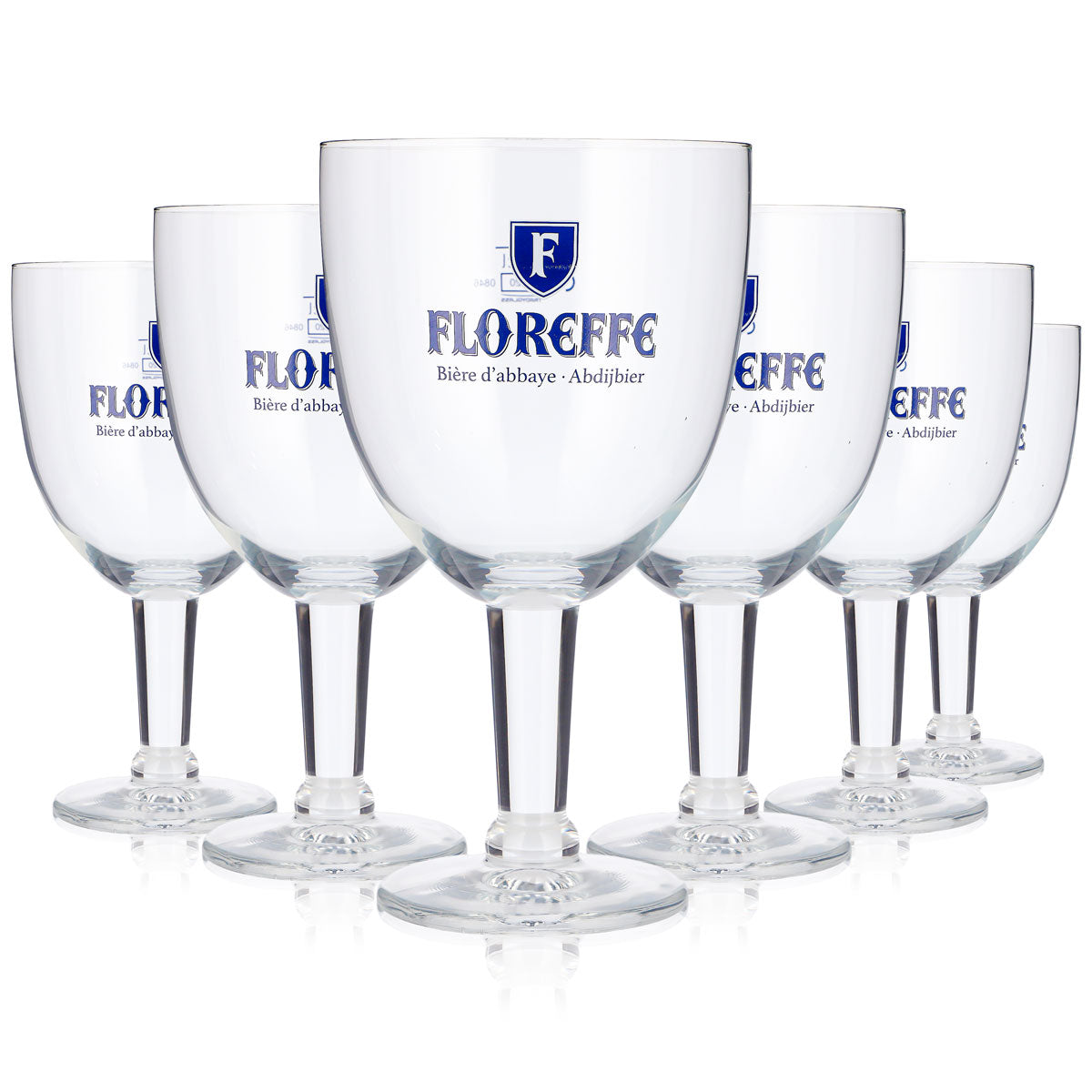 6 bicchieri da birra Floreffe da 0,5 l, a calice, con logo blu Ritzenhoff (set da 6)