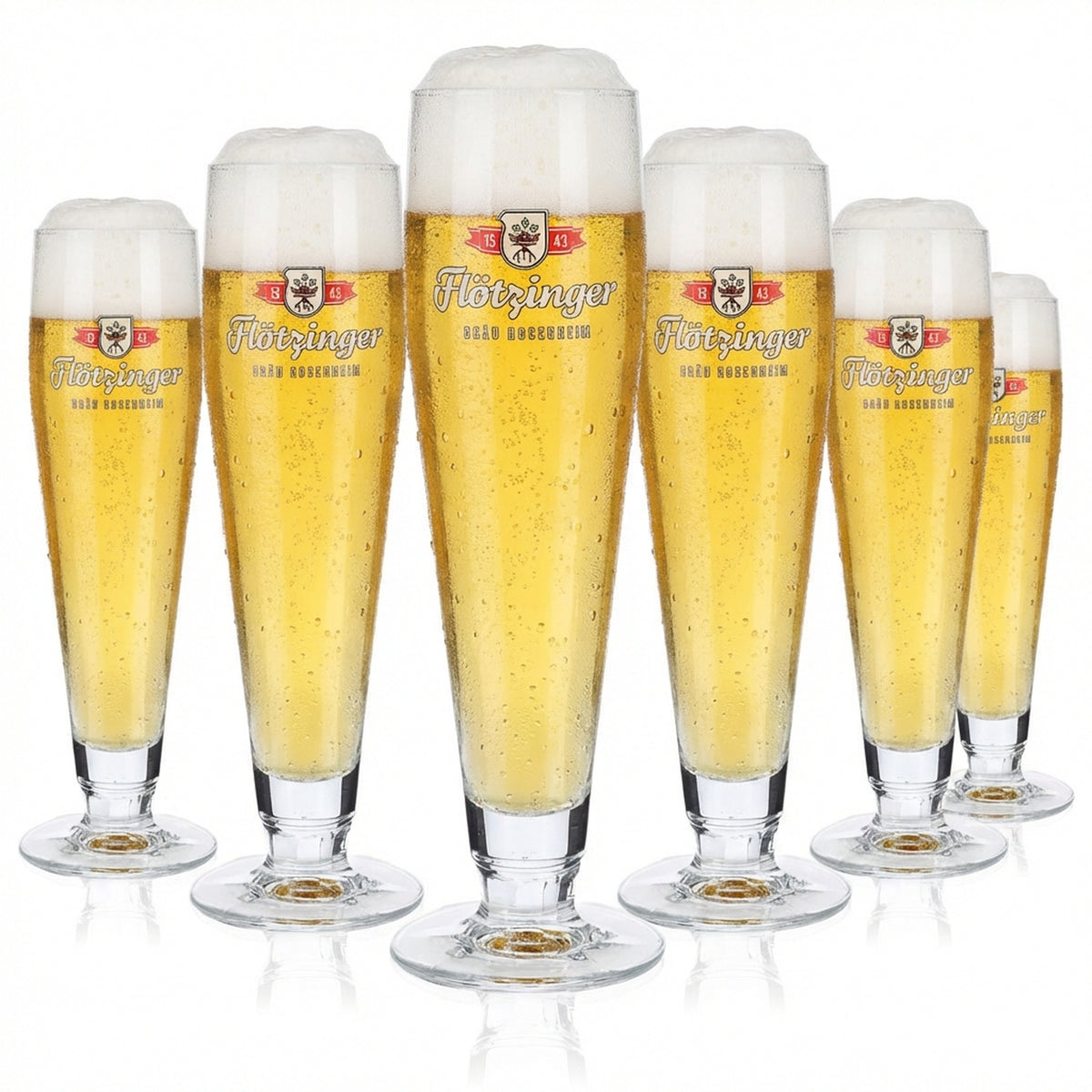 6 bicchieri da birra Flötzinger da 0,3 l Bicchieri da birra a calice Ritzenhoff