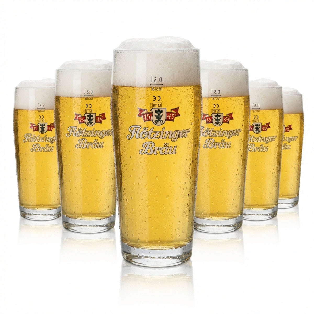 6 bicchieri da birra Flötzinger 0,5 l Willi Rastal