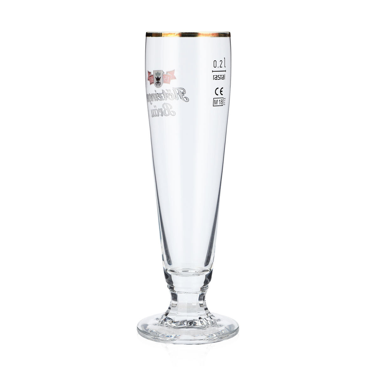 6 bicchieri da birra Flötzinger 0,2 l con bordo dorato – Vista 4