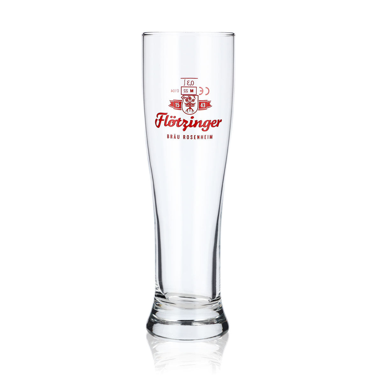 6 bicchieri da birra Flötzinger Bicchieri da birra 0,3 l Bicchiere da birra di frumento Logo rosso – Vista 2