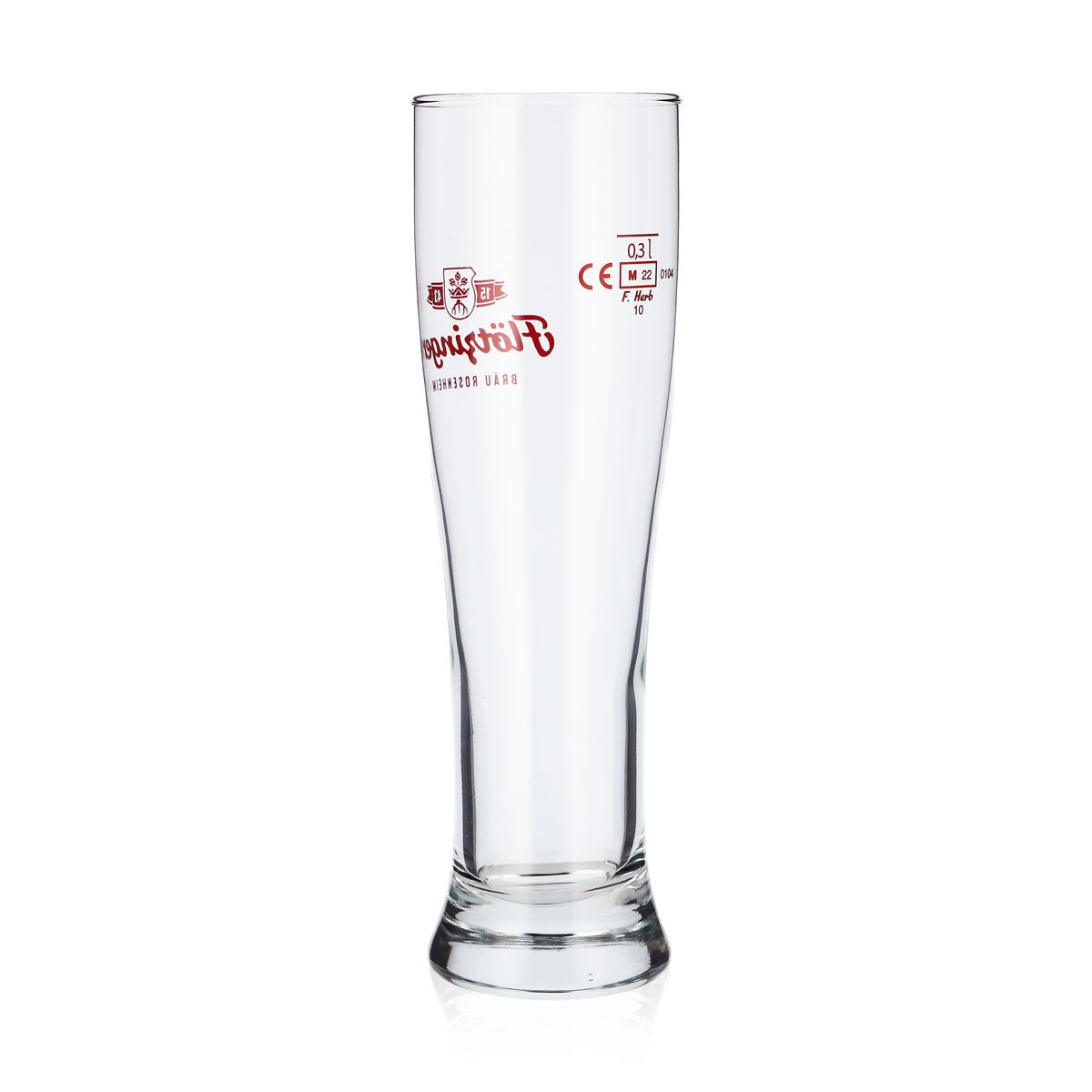 6 bicchieri da birra Flötzinger Bicchieri da birra 0,3 l Bicchiere da birra di frumento Logo rosso – Vista 4
