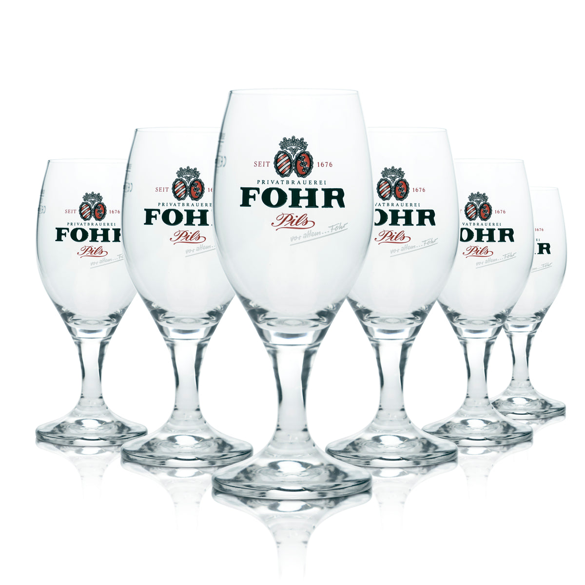 6 bicchieri da birra Fohr 0,2 l, forma a tulipano, birrificio, gastronomia, bar, birra Pils – Vista 4