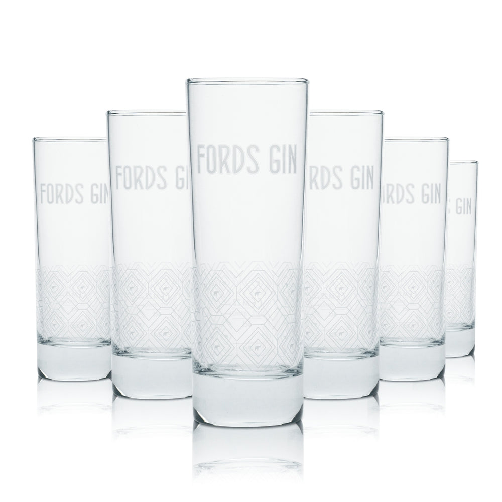 6 bicchieri da long drink Ford's Gin 0,3 l bicchieri da cocktail tonic London Dry Gastro