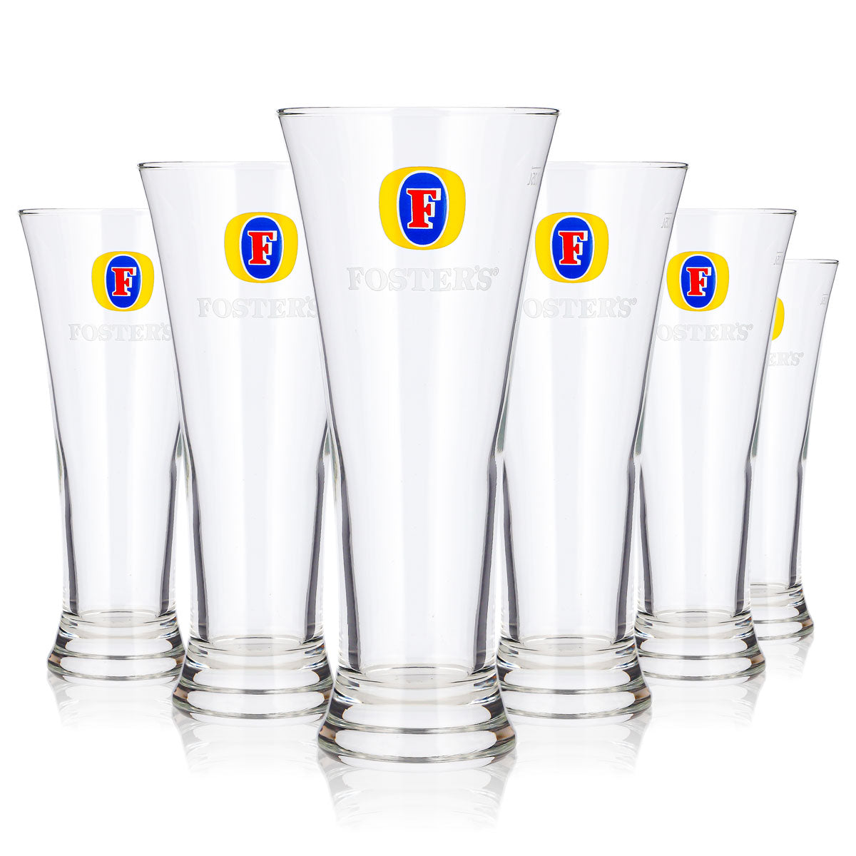 6 bicchieri da birra Fosters da 0,25 l a forma di coppa (set da 6)