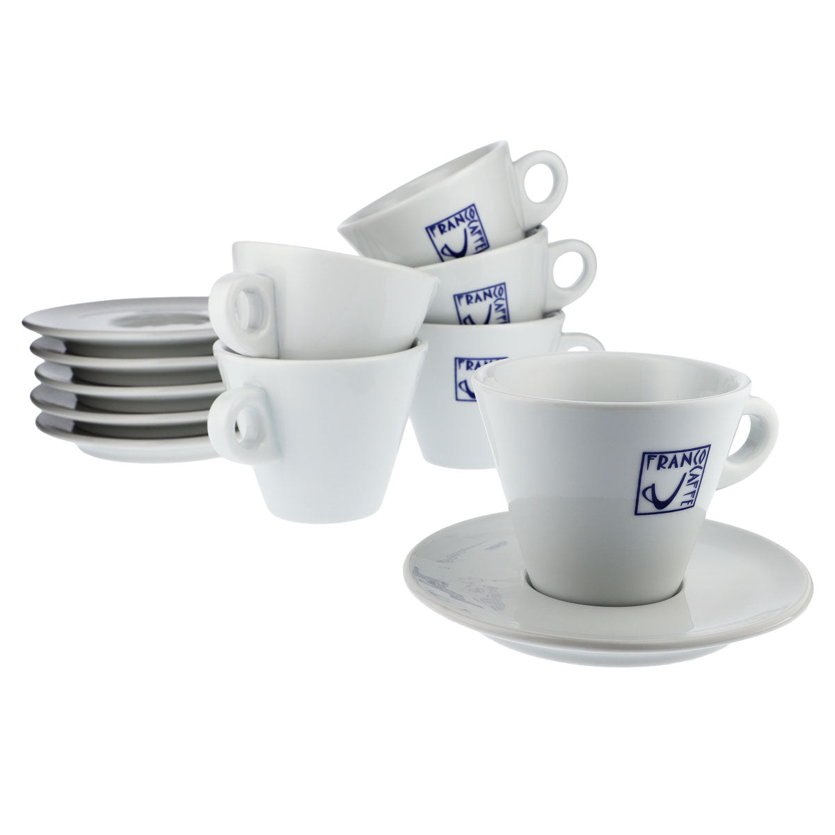 6x Franco Caffè Bicchiere 0,28 l Tazza da caffè con piattino Porcellana ipa – Vista 5
