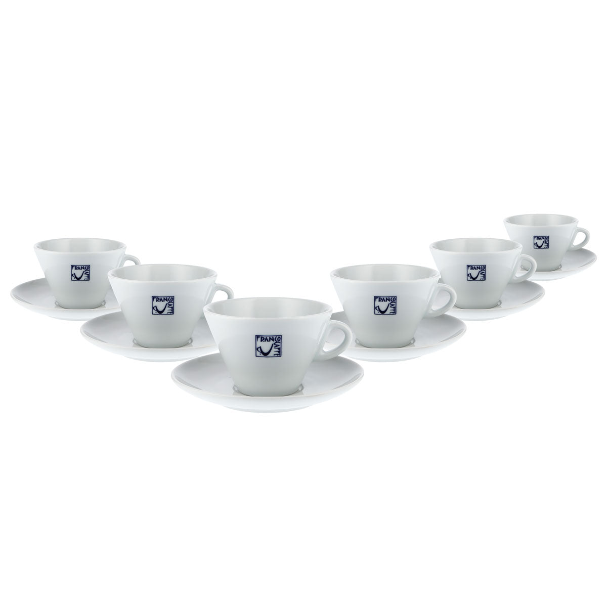 6x Franco Caffè Bicchiere 0,3l Tazza da caffè con piattino d`ANCÀP