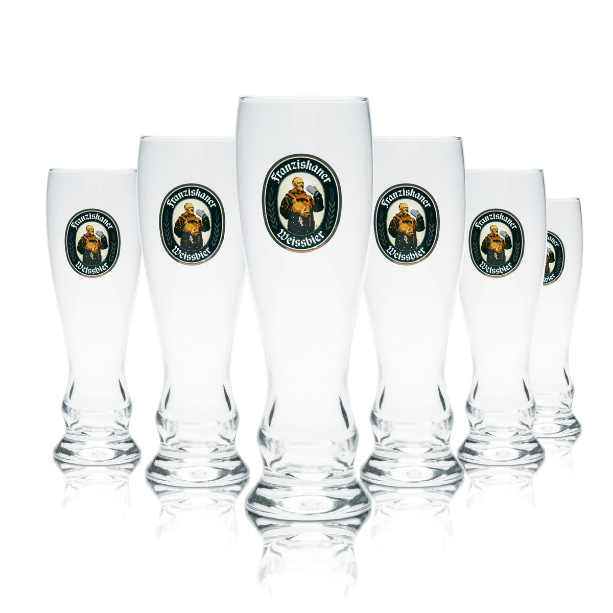 6 bicchieri da birra Franziskaner 0,1 l miniatura birra bianca bicchieri lievito di frumento ricevimento – Vista 4
