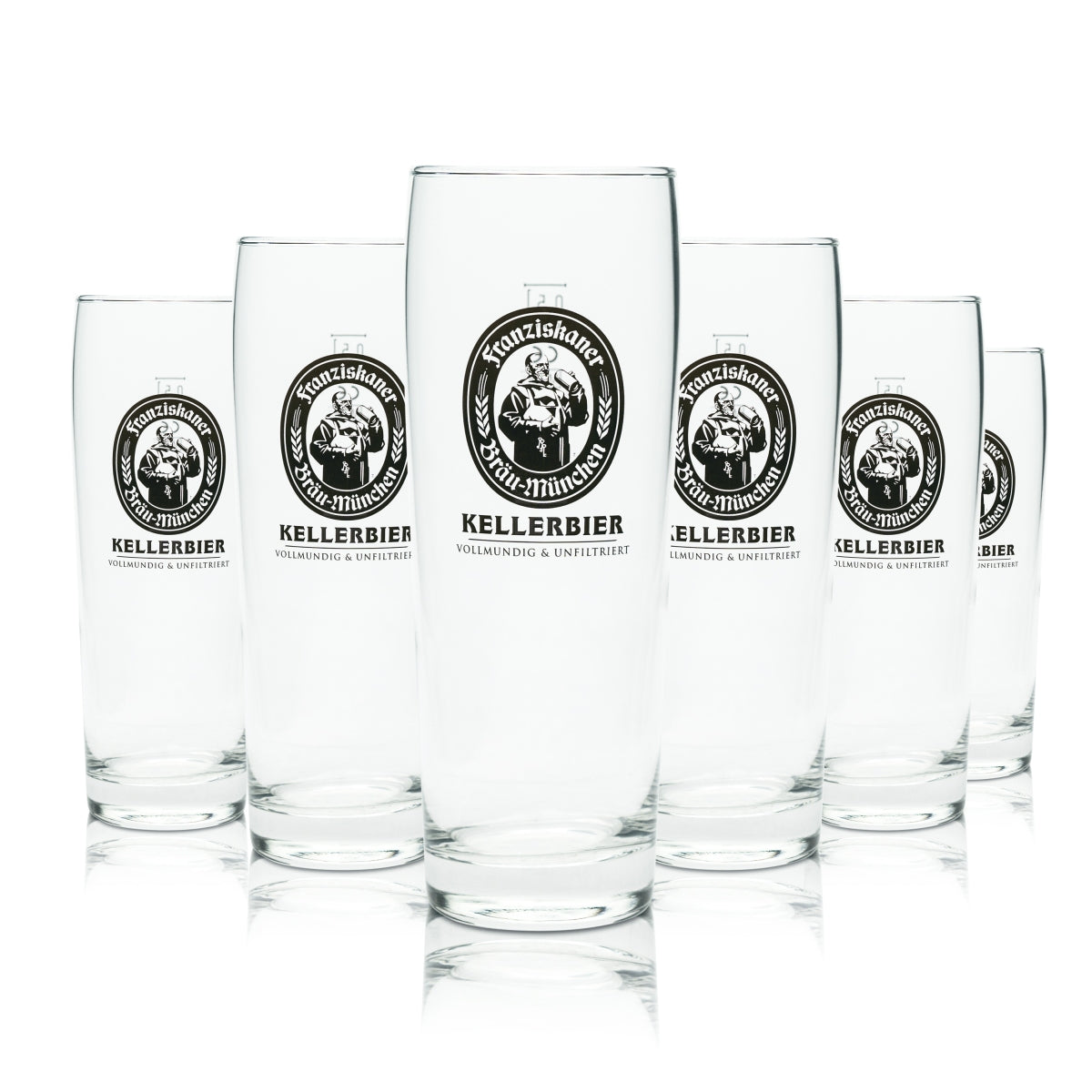 6 bicchieri da birra Franziskaner 0,5 l Kellerbier Willi Becher Birrificio Birra Lievito