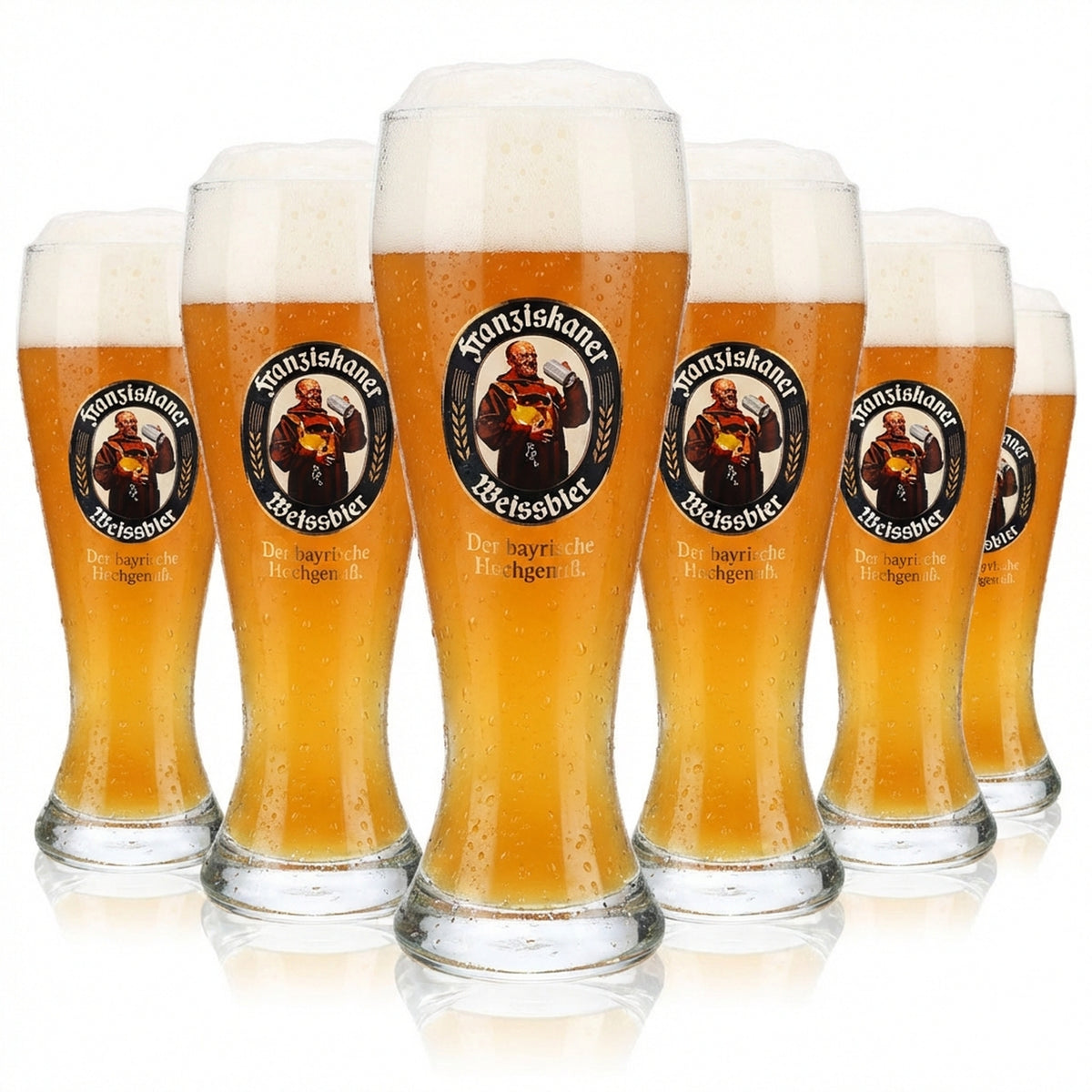 6 bicchieri da birra Franziskaner Weissbier da 0,5 l Bicchieri Bicchiere da birra di frumento ASC