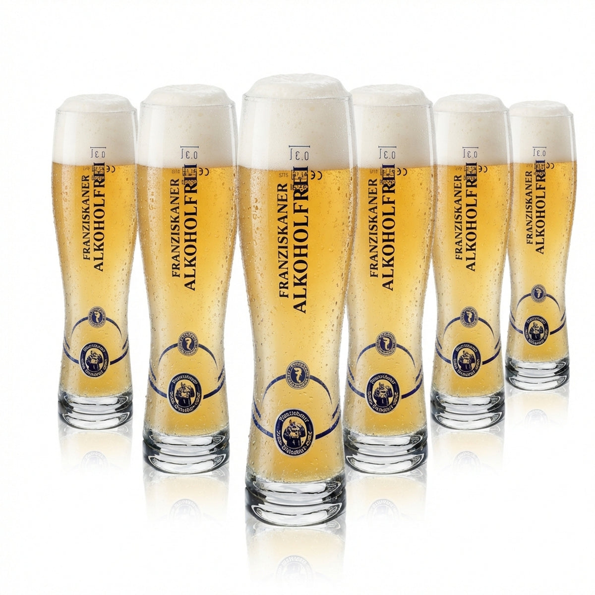 6 bicchieri da birra bianca Franziskaner 0,3 l Set di bicchieri Hefeweizen senza alcool Birrificio di Monaco