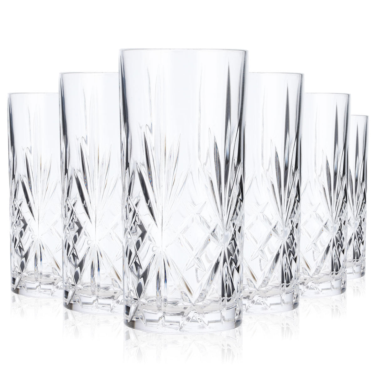 6 bicchieri da long drink in cristallo Friedrichs Gin Ginglas "Negroni" – Vista 6