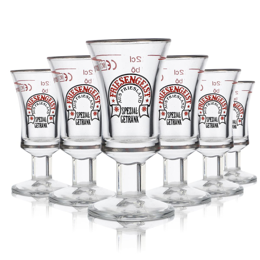 6x Friesengeist  Bicchierino da liquore Bicchierino da liquore Friesen, Stamper 2 cl