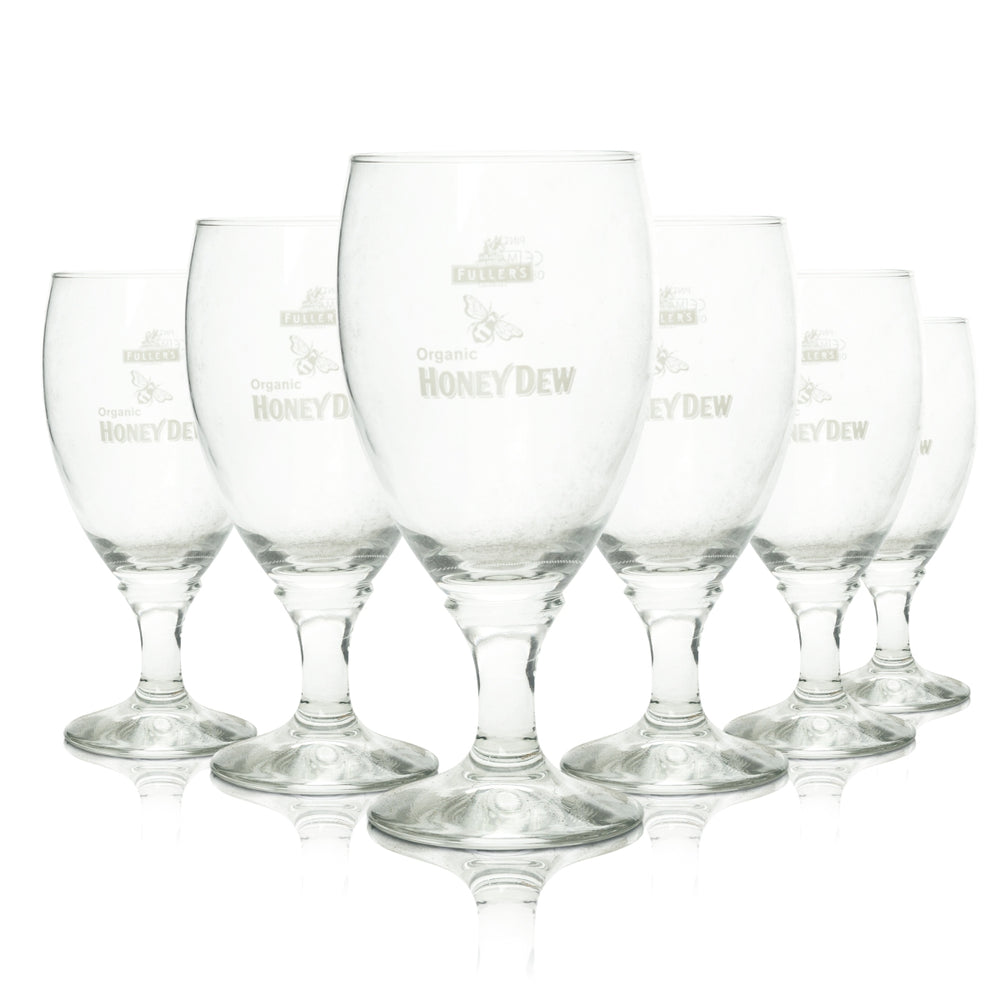 6 bicchieri da birra Fuller's 0,5 l a forma di coppa Pint Organic Honey Dew Golden Ale Beer Glasses One